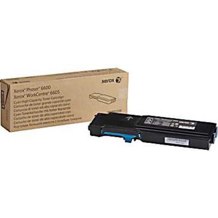 Xerox Cyan High Capacity Toner Cartridge 6k pages for 6600 WC6605 - 106R02229 - ONE CLICK SUPPLIES