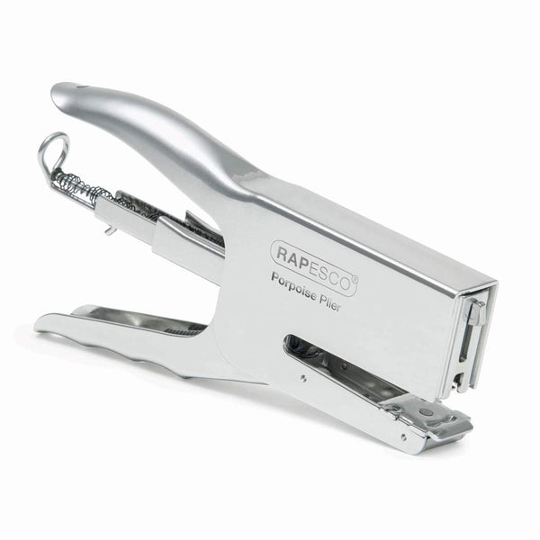 Rapesco Porpoise Classic Stapling Plier Metal Silver - R81000A3 - ONE CLICK SUPPLIES