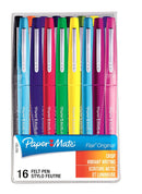 Paper Mate Flair Fibre Tip Pen Medium Point 0.7mm Assorted Colours (Pack 16) 2061394 - ONE CLICK SUPPLIES