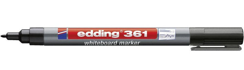 edding 361 Whiteboard Marker Bullet Tip 1mm Line Black (Pack 10) - 4-361001 - ONE CLICK SUPPLIES