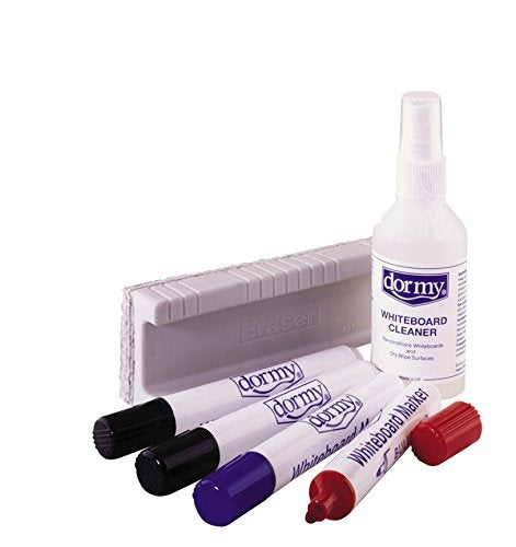 ValueX Whiteboard Kit with 4 Whiteboard Markers Eraser and Cleaning Fluid - 11493 - ONE CLICK SUPPLIES