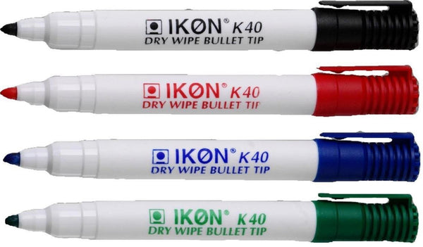 ValueX Whiteboard Marker Bullet Tip 2mm Line Assorted Colours (Pack 4) - K40-WLT4 - ONE CLICK SUPPLIES