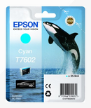 Epson T7602 Killer Whale Cyan Standard Capacity Ink Cartridge 26ml - C13T76024010 - ONE CLICK SUPPLIES