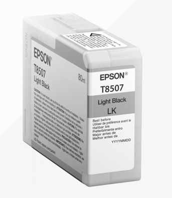 Epson T8507 Light Black Ink Cartridge 80ml - C13T850700 - ONE CLICK SUPPLIES