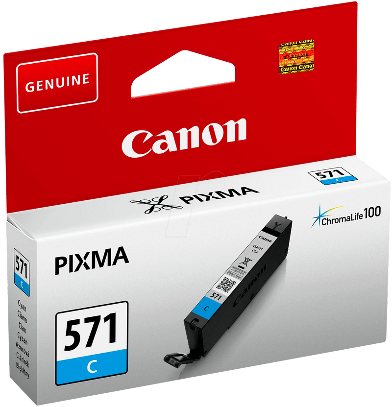 Canon CLI571C Cyan Standard Capacity Ink Cartridge 7ml - 0386C001 - ONE CLICK SUPPLIES