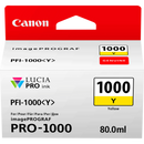 Canon PFI1000Y Yellow Standard Capacity Ink Cartridge 80ml - 0549C001 - ONE CLICK SUPPLIES