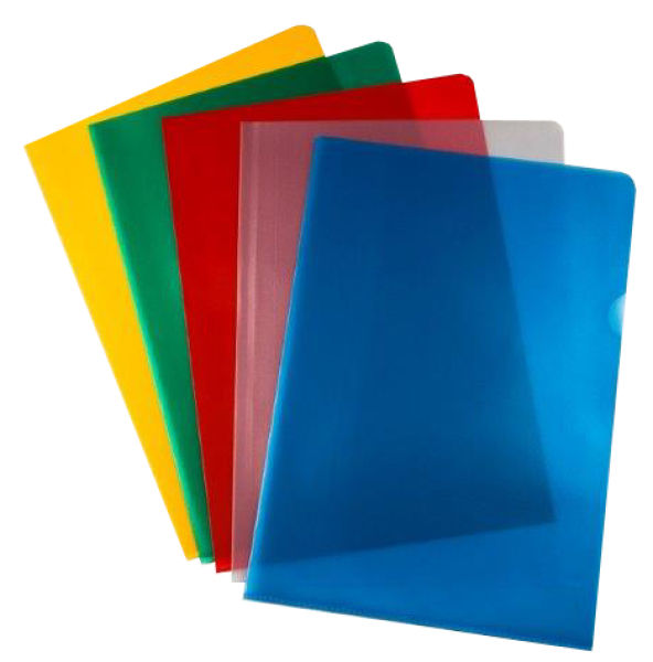 ValueX Cut Flush Folder Polypropylene A4 120 Micron Assorted Colours (Pack 50) - 8020645 - ONE CLICK SUPPLIES