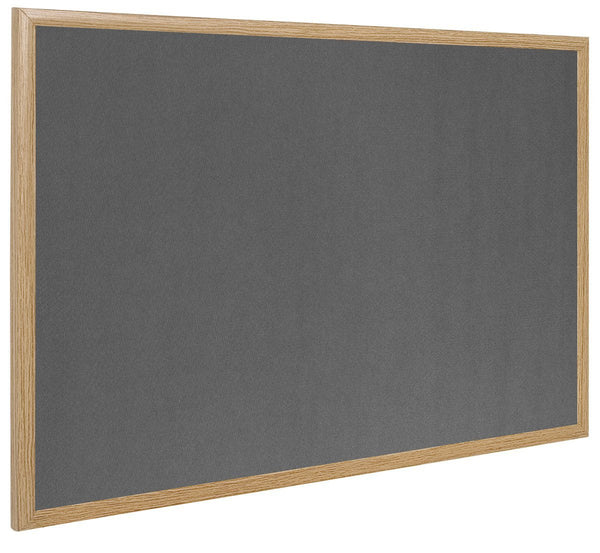 Bi-Office Earth-It Grey Felt Noticeboard Oak Wood Frame 1200x900mm - RFB1442233 - ONE CLICK SUPPLIES