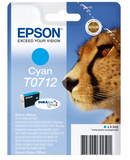 Epson T0712 Cheetah Cyan Standard Capacity Ink Cartridge 6ml - C13T07124012 - ONE CLICK SUPPLIES