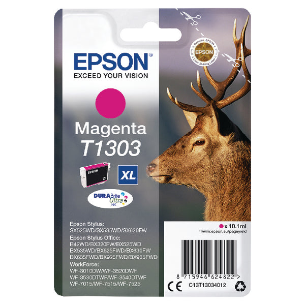 Epson T1304 Stag Yellow High Yield Ink Cartridge 10ml - C13T13044012 - ONE CLICK SUPPLIES