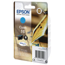 Epson 16 Pen and Crossword Cyan Standard Capacity Ink Cartridge 3ml - C13T16224012 - ONE CLICK SUPPLIES