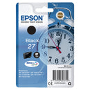 Epson 27 Alarm Clock Black Standard Capacity Ink Cartridge 6ml - C13T27014012 - ONE CLICK SUPPLIES