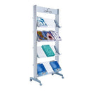 Fast Paper Wide Mobile Literature Display 4 Shelves Grey - F12A4TT35 - ONE CLICK SUPPLIES