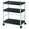 Fast Paper Mobile Trolley Medium 3 Shelves Black/Silver - FDP3M01 - ONE CLICK SUPPLIES