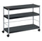 Fast Paper Mobile Trolley Extra Large 3 Shelves Black/Silver - FDP3XL01 - ONE CLICK SUPPLIES