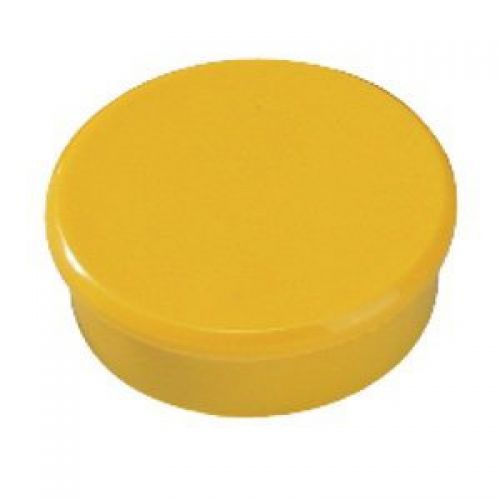 Bi-Office Yellow 10mm Round Magnets Pack 10's - ONE CLICK SUPPLIES