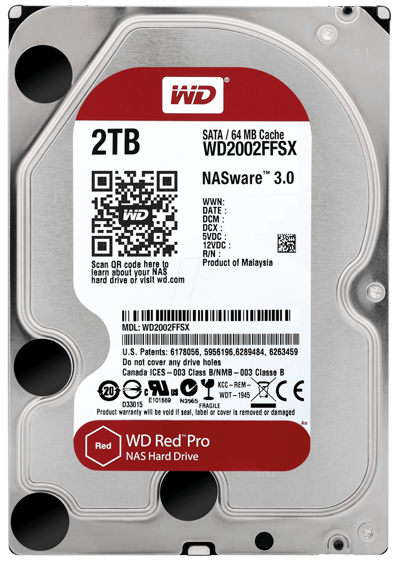 WD 2TB RED PRO 64MB 3.5 Inch SATA 6Gb - ONE CLICK SUPPLIES