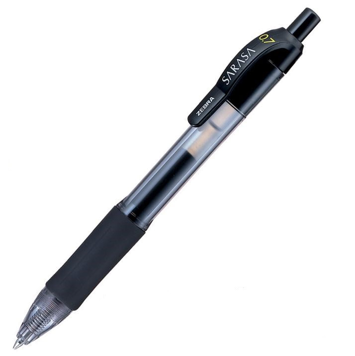 Zebra Sarasa Retractable Gel Rollerball Pen 0.7mm Tip 0.5mm Line Black (Pack 3) - 1518 - ONE CLICK SUPPLIES