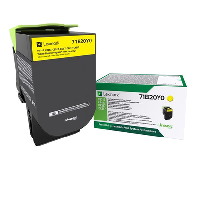 Lexmark Yellow Toner Cartridge 2.3K pages - 71B20Y0 - ONE CLICK SUPPLIES