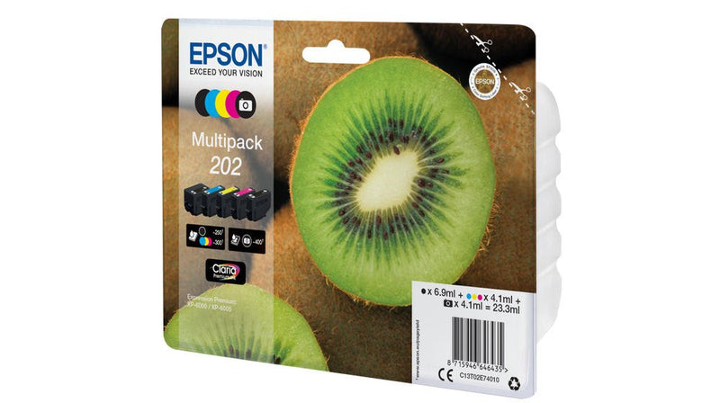 Epson 202 Kiwi Black Standard Capacity Ink Cartridge 7ml - C13T02E14010 - ONE CLICK SUPPLIES