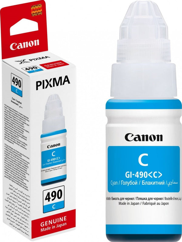 Canon GI490C Cyan Standard Capacity Ink Bottle 70ml - 0664C001 - ONE CLICK SUPPLIES