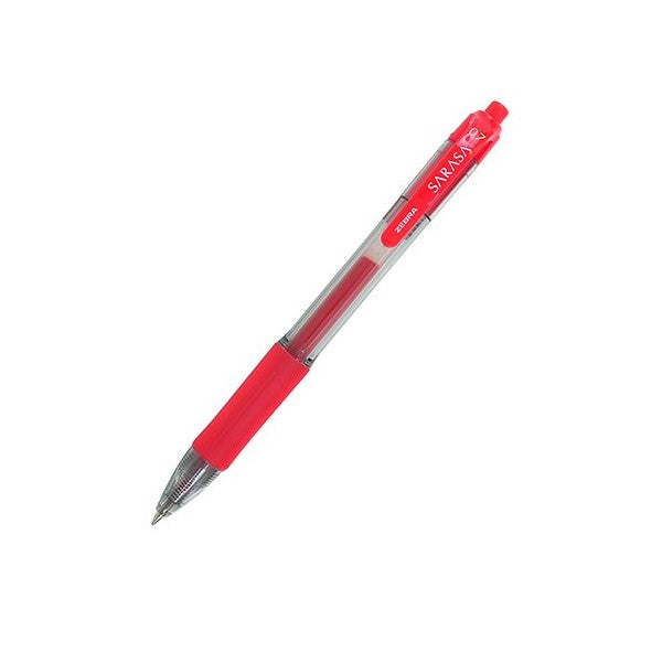 Zebra Sarasa Retractable Gel Rollerball Pen 0.7mm Tip 0.5mm Line Red (Pack 12) - 46830 - ONE CLICK SUPPLIES