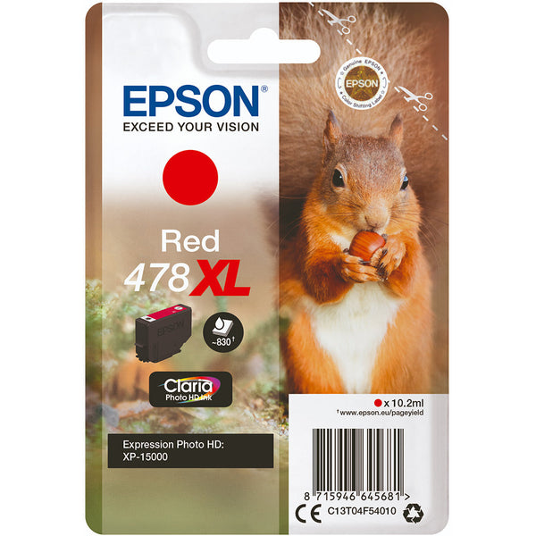 Epson 478XL Squirrel Red High Yield Ink Cartridge 10ml - C13T04F54010 - ONE CLICK SUPPLIES