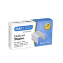 Rapesco 24/8mm Galvanised Staples (Pack 1000) - 1456 - ONE CLICK SUPPLIES