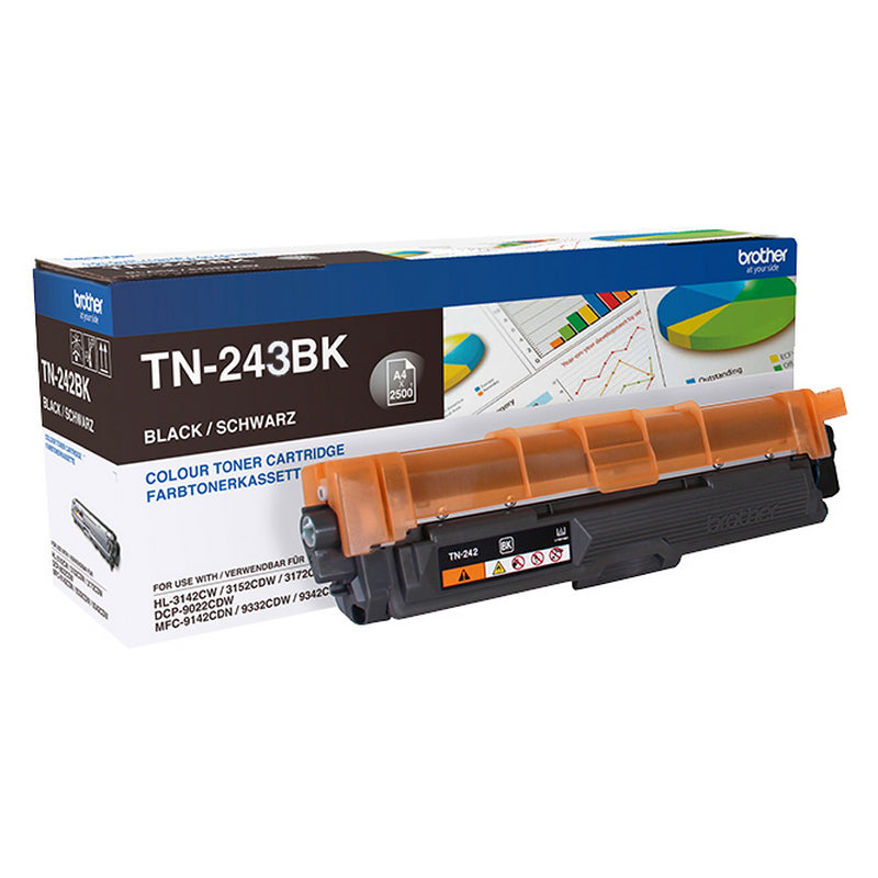 Brother Black Toner Cartridge 1k pages - TN243BK - ONE CLICK SUPPLIES