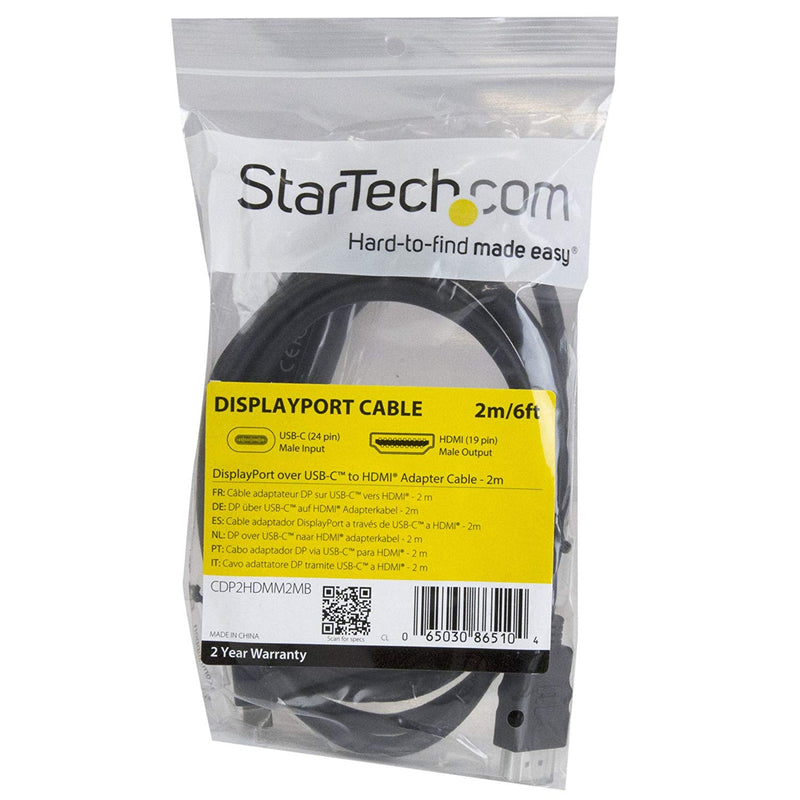 StarTech.com 2m USB C to HDMI Adapter Cable 4K 30Hz - ONE CLICK SUPPLIES