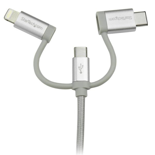 StarTech.com 1M 3 in 1 Lightening USB Cable - ONE CLICK SUPPLIES