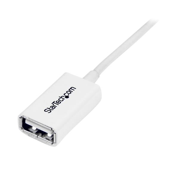 StarTech.com 2m White USB 2.0 Extension Cable - ONE CLICK SUPPLIES