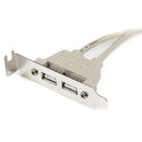 StarTech.com 2 Port USBA Female LP Slot Plate Adapter - ONE CLICK SUPPLIES