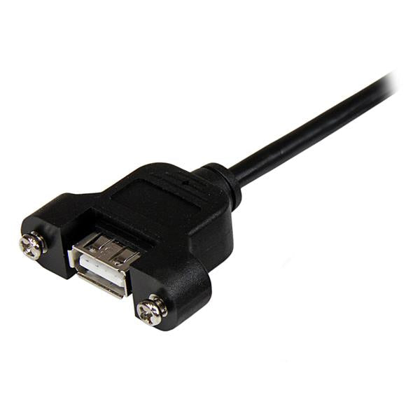 StarTech.com 3 ft Panel Mount USB Cable A to A - ONE CLICK SUPPLIES