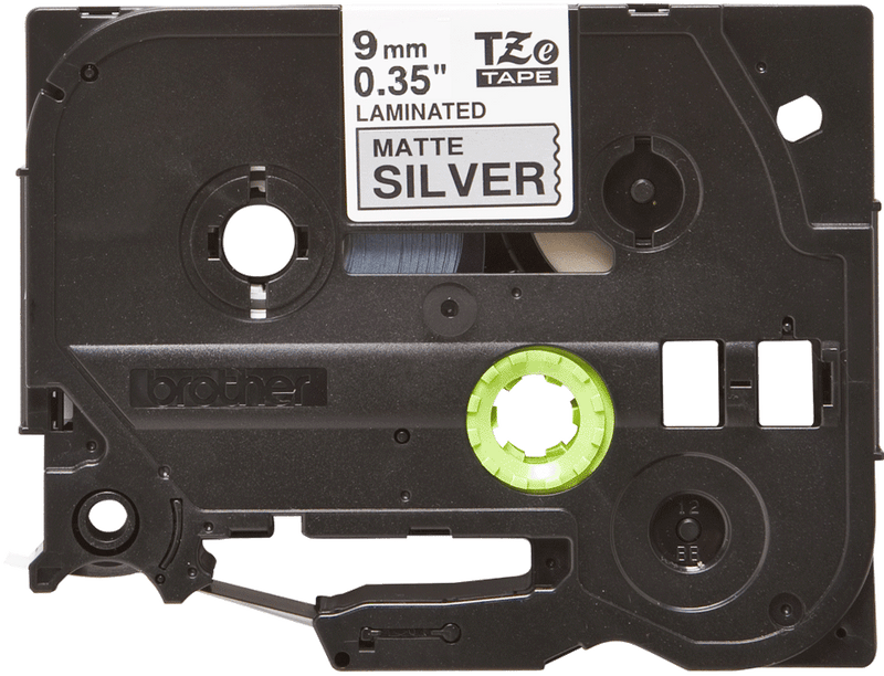 Brother Black On Silver Metallic Label Tape 9mm x 8m - TZEM921 - ONE CLICK SUPPLIES