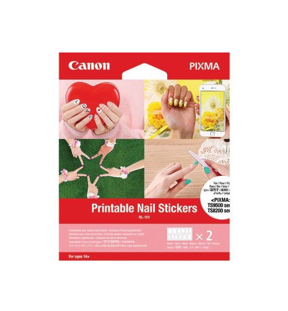 Canon NL-101 Adhesive Nail Stickers 2 x 12 sheets - 3203C002 - ONE CLICK SUPPLIES