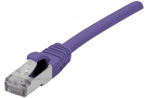 EXC RJ45 cat.6a F UTP LSZH Purple 0.3M - ONE CLICK SUPPLIES