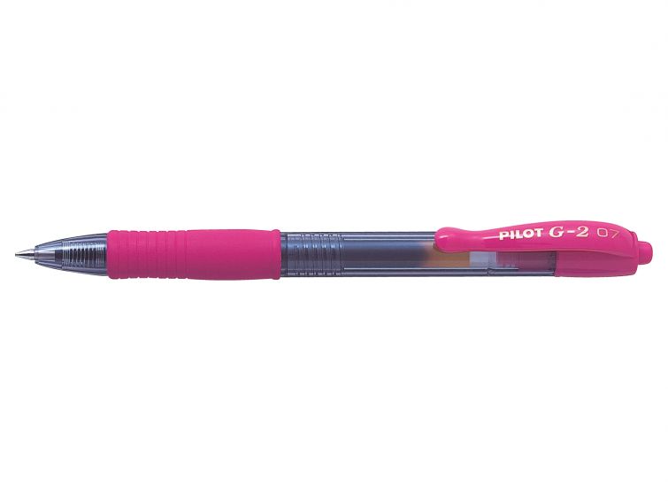 Pilot G-207 Retractable Gel Rollerball Pen 0.7mm Tip 0.39mm Line Pink (Pack 12) - 41101209 - ONE CLICK SUPPLIES