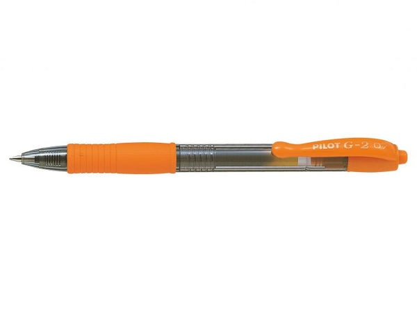 Pilot G-207 Retractable Gel Rollerball Pen 0.7mm Tip 0.39mm Line Orange (Pack 12) - 41101207 - ONE CLICK SUPPLIES