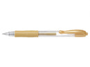 Pilot G-207 Retractable Gel Rollerball Pen 0.7mm Tip 0.39mm Line Metallic Gold (Pack 12) - 49101280 - ONE CLICK SUPPLIES