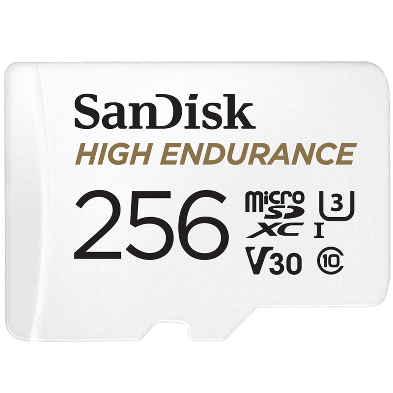 SanDisk High Endurance 256GB UHS-I Class 10 MicroSDHC Memory Card and Adapter - ONE CLICK SUPPLIES