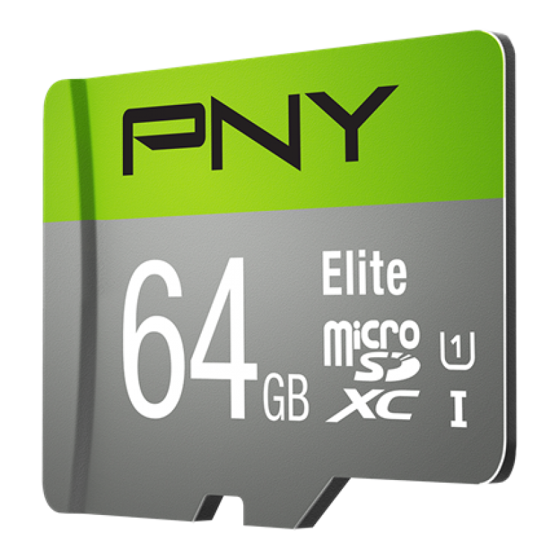 PNY 64GB Elite CL10 UHS1 MicroSDXC and AD - ONE CLICK SUPPLIES