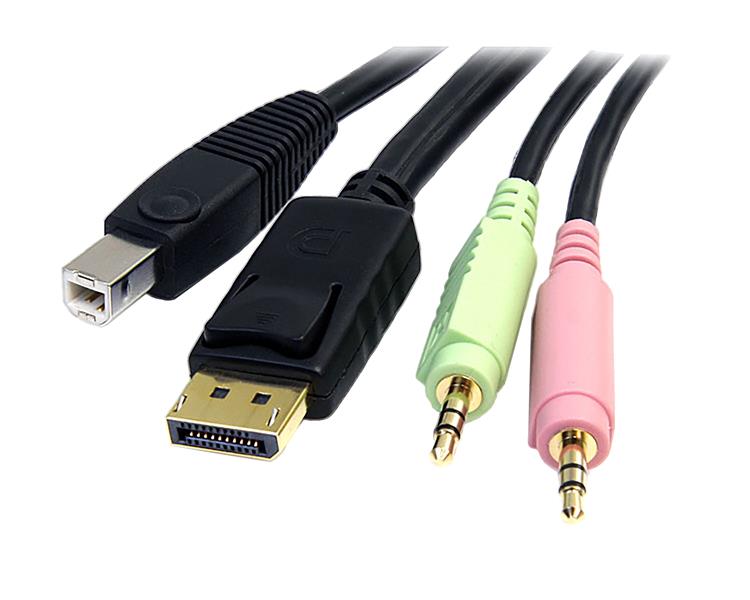 StarTech.com 6ft 4in1 USB DP KVM Switch Cable - ONE CLICK SUPPLIES