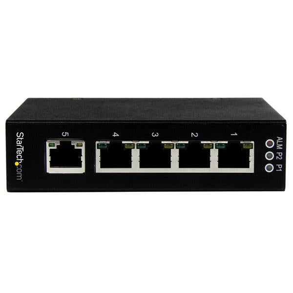 StarTech.com 5 Pt Unmanaged Ind. Gbit Switch DIN Rail - ONE CLICK SUPPLIES