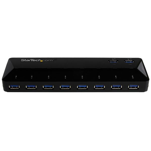 StarTech.com 10 Port USB 3.0 Hub with 2 x 1.5A Ports - ONE CLICK SUPPLIES