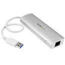 StarTech.com 3 Port Portable USB3 Hub and GB Ethernet - ONE CLICK SUPPLIES