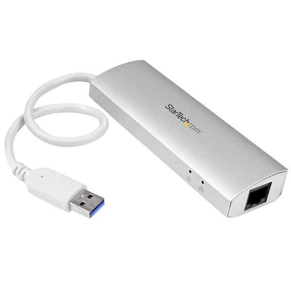 StarTech.com 3 Port Portable USB3 Hub and GB Ethernet - ONE CLICK SUPPLIES