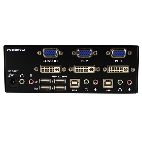 StarTech.com 2 Port DVI VGA Dual Monitor KVM Switch - ONE CLICK SUPPLIES