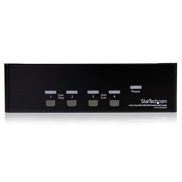 StarTech.com 4 Port Dual DVI USB KVM Switch - ONE CLICK SUPPLIES