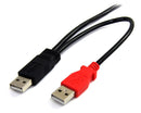 StarTech.com 6ft USB Y Cable for External Hard Drive - ONE CLICK SUPPLIES